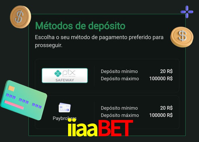 O cassino iiaabet oferece uma grande variedade de métodos de pagamento
